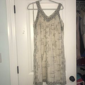 LOFT White Patterned Dress